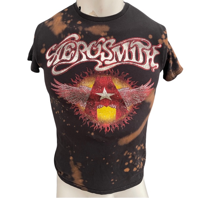 Aerosmith Bleached Concert Shirt  Adult Small  Steven Tyler